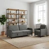 Sofa Sofos komplektas su saugojimu 2 vnt. Tamsiai pilka Poliesteris