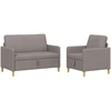 Sofa Sofos komplektas su saugojimu 2 vnt. 3 vietos Taupe