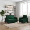 Sofa Sofos komplektas su saugojimu 2 vnt. Tamsiai žalia Poliesteris