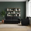 Sofa Sofos komplektas su saugojimu 2 vnt. Juoda Poliesteris