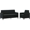Sofa Sofos komplektas su saugojimu 2 vnt. Juoda Poliesteris