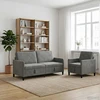 Sofa Sofos komplektas su saugojimu 2 vnt. Tamsiai pilka Poliesteris