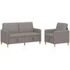 Sofa Sofos komplektas su saugojimu 2 vnt. Taupe Poliesteris