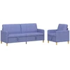 Sofa Sofos komplektas su saugojimu 2 vnt. 4 vietos Džinsinės mėlynos