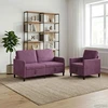 Sofa Sofos komplektas su saugojimu 2 vnt. Violetinė Poliesteris