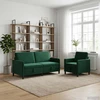 Sofa Sofos komplektas su saugojimu 2 vnt. Tamsiai žalia Poliesteris