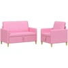Sofa Sofos komplektas su saugojimu 2 vnt. 3 vietos Rožinė