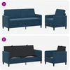 Sofa Sofos komplektas su saugojimu 2 vnt. Mėlyna Poliesteris