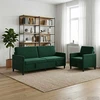 Sofa Sofos komplektas su saugojimu 2 vnt. Tamsiai žalia Poliesteris