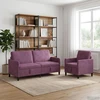 Sofa Sofos komplektas su saugojimu 2 vnt. Violetinė Poliesteris