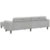 Svetainės sofa 3 pcs Šviesiai pilka 250 x 188 x 76 cm