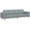 Svetainės sofa Šviesiai pilka 250 x 77 x 76 cm Poliesteris