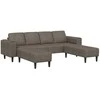Svetainės sofa 3 pcs Tamsiai pilka