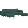 Svetainės sofa 3 pcs Tamsiai žalia Poliesteris