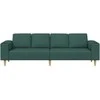 Svetainės sofa Tamsiai žalia 250 x 77 x 76 cm Poliesteris