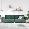 Svetainės sofa Tamsiai žalia 250 x 77 x 76 cm Poliesteris