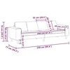 Svetainės sofa Vyno raudona 250 x 77 x 76 cm