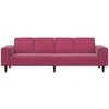 Svetainės sofa Vyno raudona 250 x 77 x 76 cm