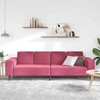 Svetainės sofa Vyno raudona 250 x 77 x 76 cm