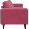 Svetainės sofa Vyno raudona 250 x 77 x 76 cm