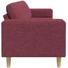 Svetainės sofa Vyno raudona 250 x 77 x 76 cm Poliesteris