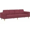 Svetainės sofa Vyno raudona 250 x 77 x 76 cm Poliesteris