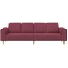 Svetainės sofa Vyno raudona 250 x 77 x 76 cm Poliesteris