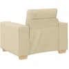 Sofa Sofos krėslas, kreminės spalvos, 100x78x80 cm, audinys