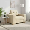 Sofa Sofos krėslas, kreminės spalvos, 100x78x80 cm, audinys