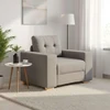 Sofa Sofos krėslas, pilkai rudas, 100x78x80 cm, audinys