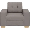 Sofa Sofos krėslas, pilkai rudas, 100x78x80 cm, audinys