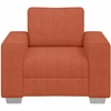 Sofa Sofos krėslas, raudonai oranžinis, 100x77x82 cm, velvetas, audinys