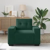 Sofa Sofos krėslas, tamsiai žalias, 100x78x80 cm, aksomas