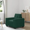 Sofa Sofos krėslas, tamsiai žalias, 100x78x80 cm, aksomas