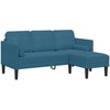 Sofa Sofos komplektas su pagalve Mėlyna Poliesteris