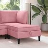 Sofa Sofos pufas su saugojimo funkcija Rožinė Aksomas