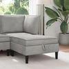 Sofa Sofos pufas su saugojimo funkcija Šviesiai pilka Aksomas