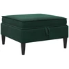 Sofa Sofos pufas su saugojimo funkcija Tamsiai žalia 70 x 70 x 40 cm