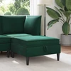 Sofa Sofos pufas su saugojimo funkcija Tamsiai žalia 70 x 70 x 40 cm