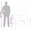 Sofa Sofos su pagalve 110cm Geltona fanera