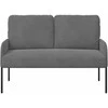 Sofa Sofos su pagalve 110cm Tamsiai pilka fanera