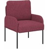 Sofa Sofos su pagalve 55cm Vyno raudona fanera