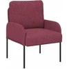 Sofa Sofos su pagalve 55cm Vyno raudona fanera