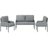 Sofa Sofų komplektai 3 pcs Šviesiai pilka 115 x 56 x 80 cm fanera