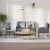 Sofa Sofų komplektai 3 pcs Šviesiai pilka 115 x 56 x 80 cm fanera