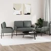 Sofa Sofų komplektai 3 pcs Tamsiai pilka 115 x 56 x 80 cm fanera