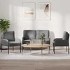 Sofa Sofų komplektai 3 pcs Tamsiai pilka 115 x 56 x 80 cm fanera