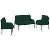 Sofa Sofų komplektai 3 pcs Tamsiai žalia 115 x 56 x 80 cm fanera