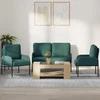 Sofa Sofų komplektai 3 pcs Tamsiai žalia 115 x 56 x 80 cm fanera