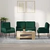 Sofa Sofų komplektai 3 pcs Tamsiai žalia 115 x 56 x 80 cm fanera